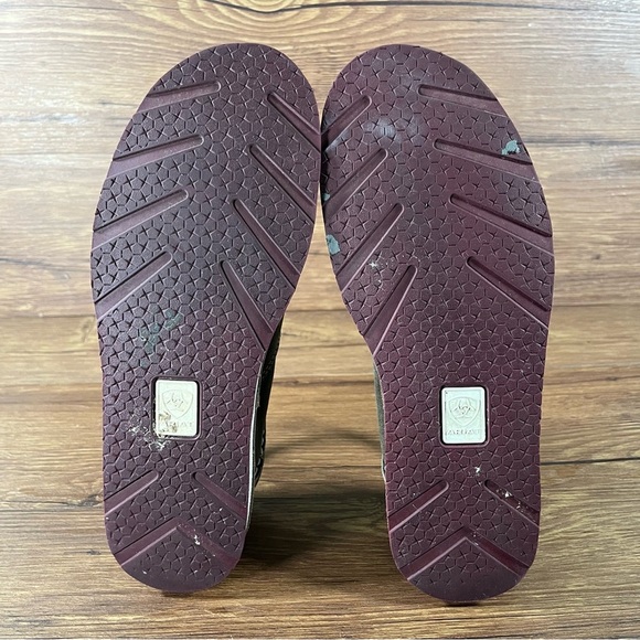 Ariat Crusier ‘Buffalo Print’ Leather Slip-On Sneakers Loafers Women’s Size 7 - Picture 8 of 11